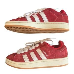 Adidas Campus 00s Suede Sneakers Better Scarlet / Cloud White / Off White Mens 6